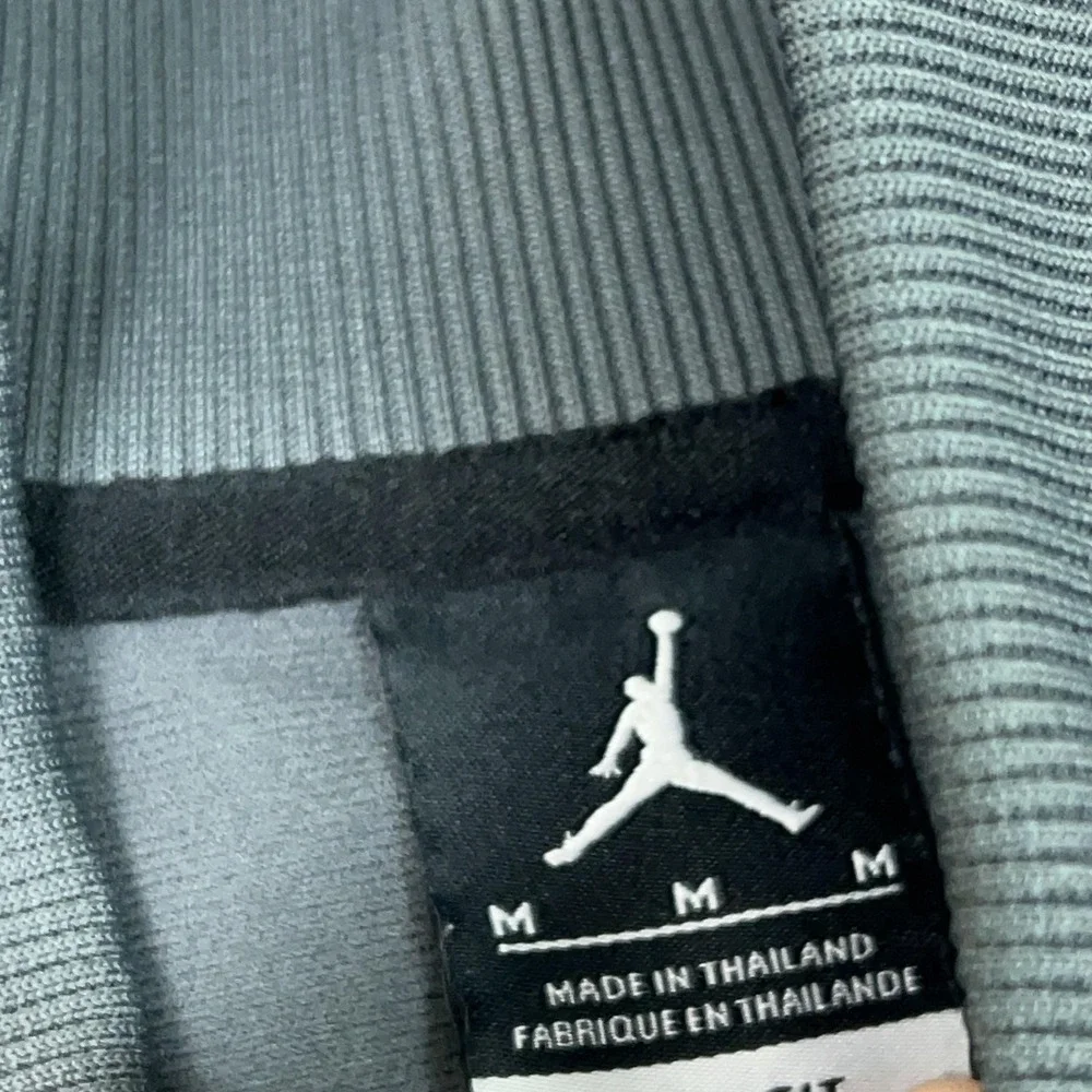 Jordan Jacket Mens Medium‎ Gray White Jumpman Full Zip Track Athletic Basketball